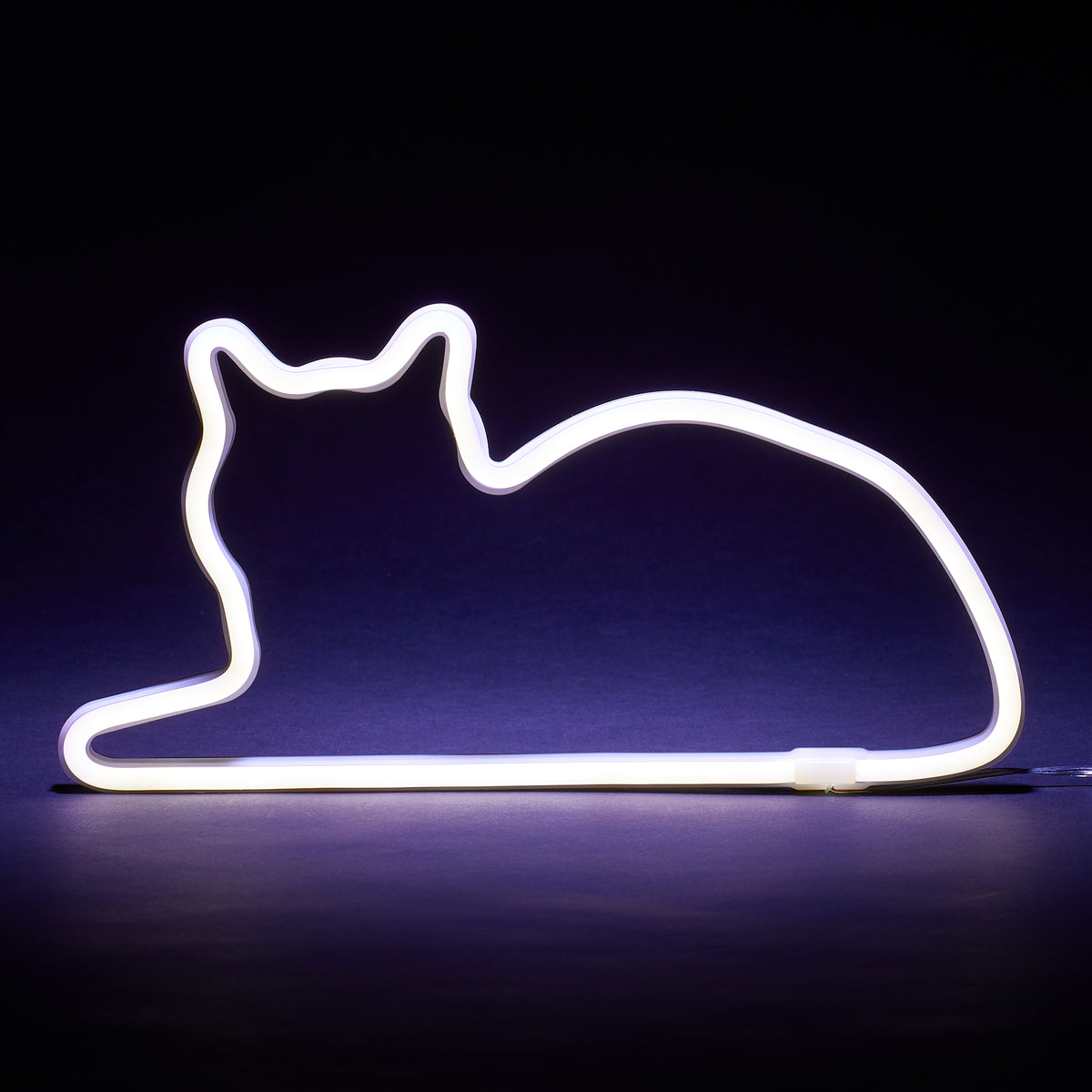 Mustard-Mustard Sitting Cat Led Işık-Gece Lambası-3-milagron.live