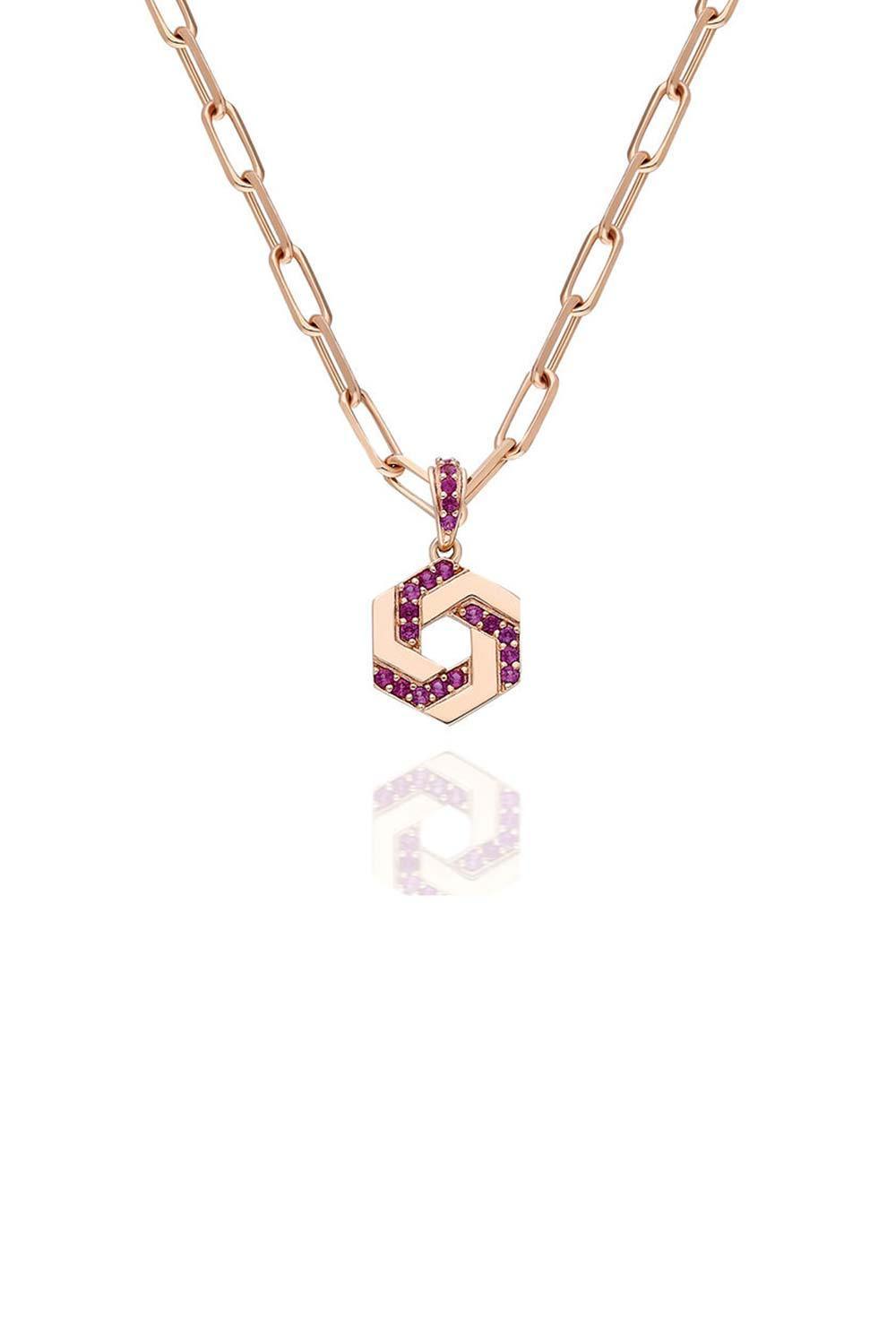 Nayra Jewelry-Linked Kolye Pembe-Kolye-1-milagron.live