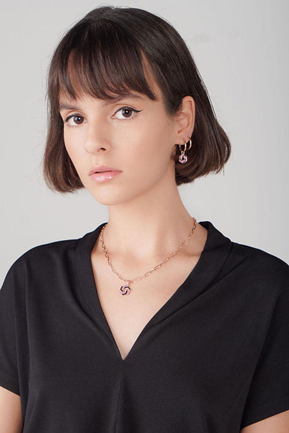 Nayra Jewelry-Linked Kolye Pembe-Kolye-2-milagron.live