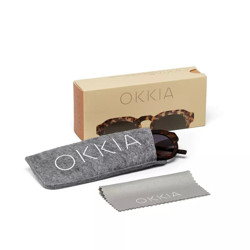 Okkia-Okkia Zeno Round Unisex Klasik Havana Güneş Gözlüğü Siyah Gradyan-Güneş Gözlüğü-7-milagron.live