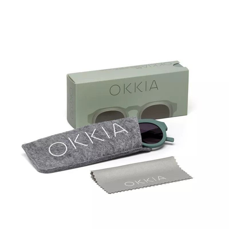 Okkia-Okkia Zeno Round Unisex Yeşil Güneş Gözlüğü Siyah Gradyan-Güneş Gözlüğü-8-milagron.live