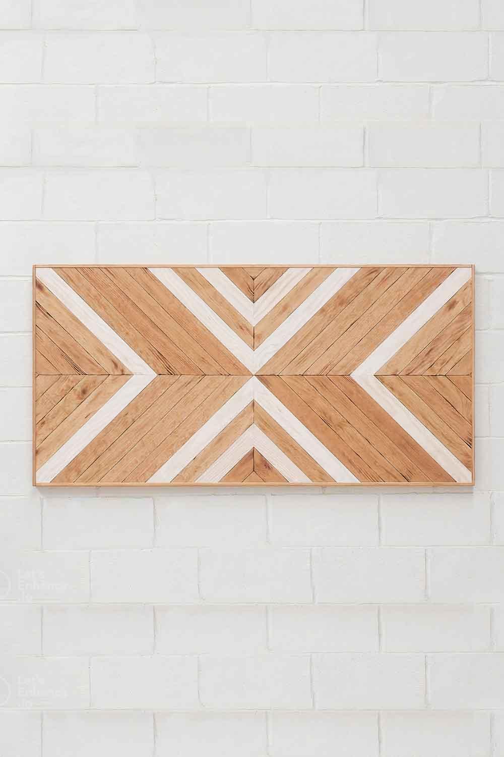 Postotto Design Studio-Geometrik Çift Kişilik Ahşap Yatak/ Baza Başlığı-Yatak-2-milagron.live