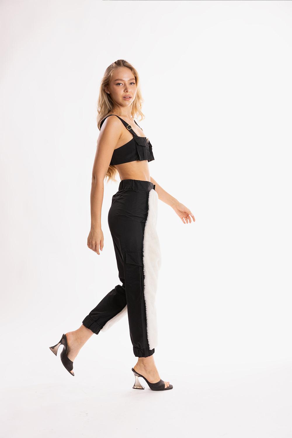 Ramme-Raider Pant With Off-White Fur-Pantolon-4-milagron.live