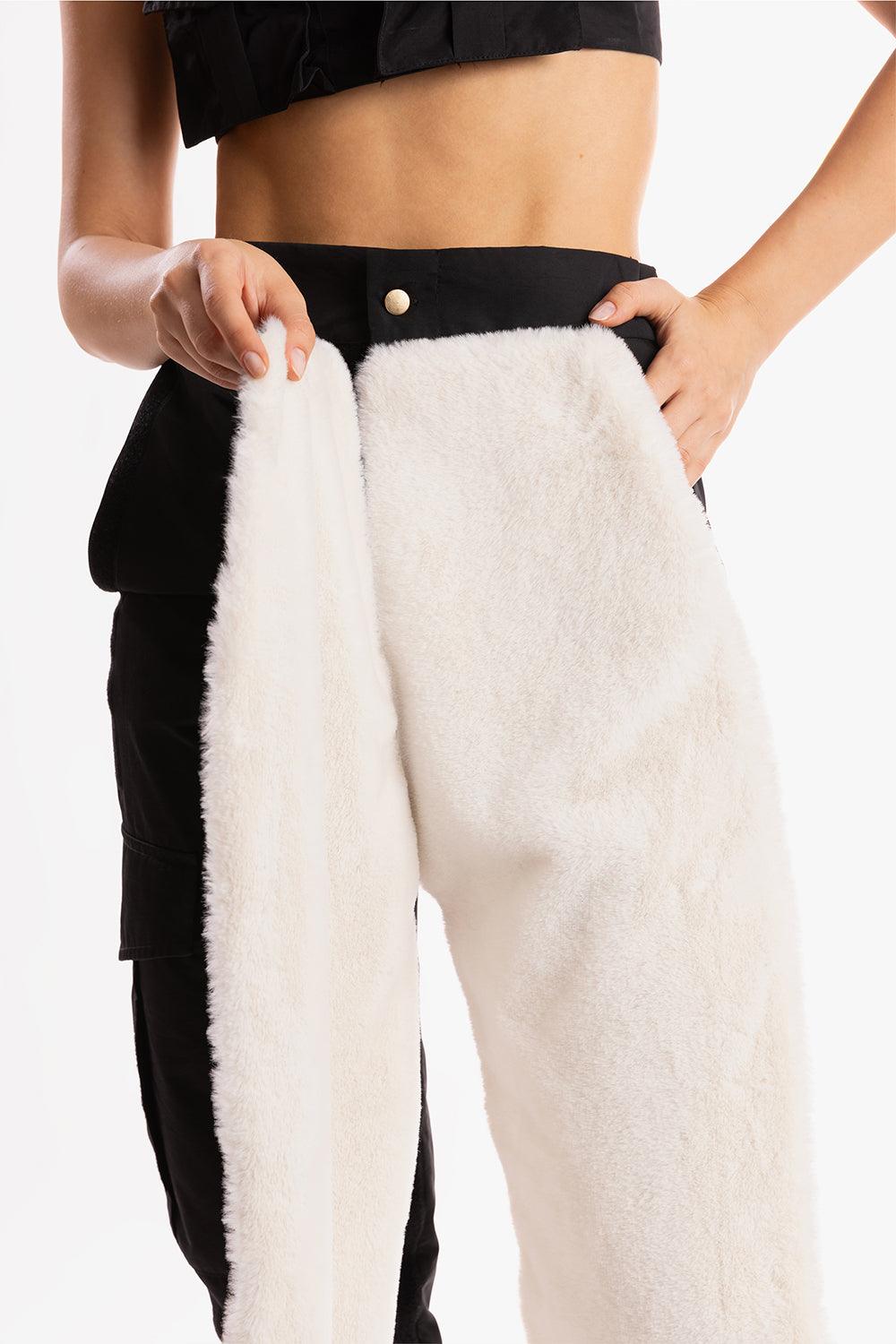 Ramme-Raider Pant With Off-White Fur-Pantolon-5-milagron.live