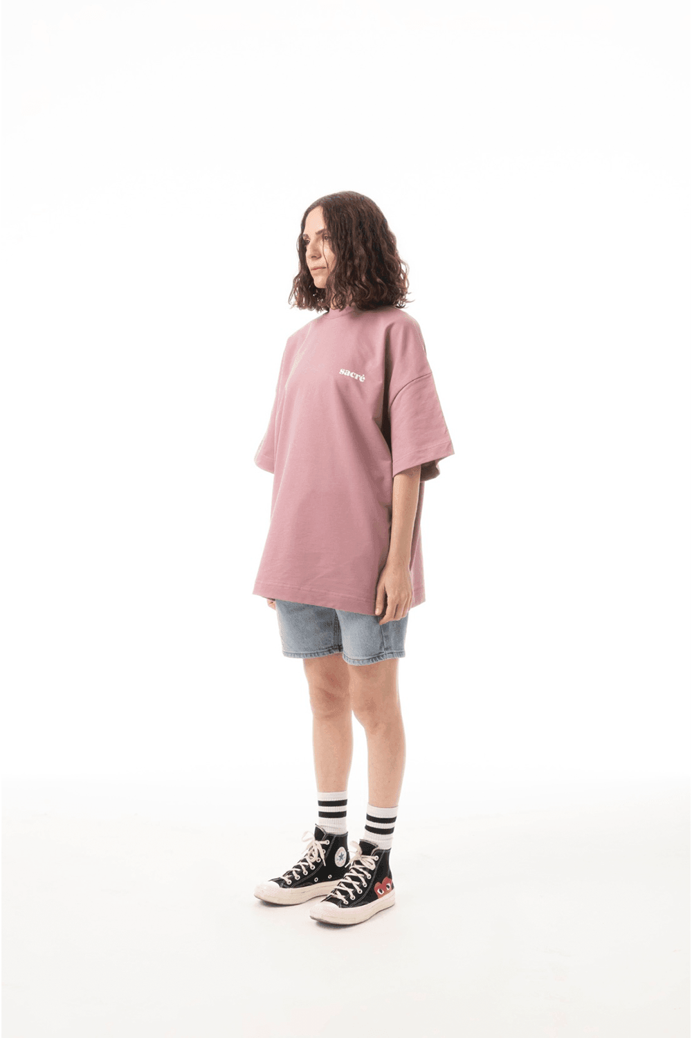 Sacré-Solid Purple Stone Tee-T-Shirts-4-milagron.live