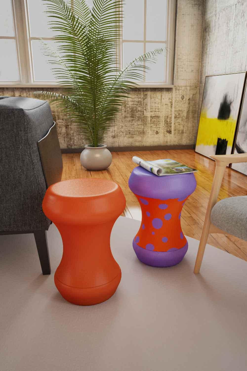 Sodd Design-Boom Bom Sehpa Turuncu-Lila Puantiye-Sehpa-2-milagron.live