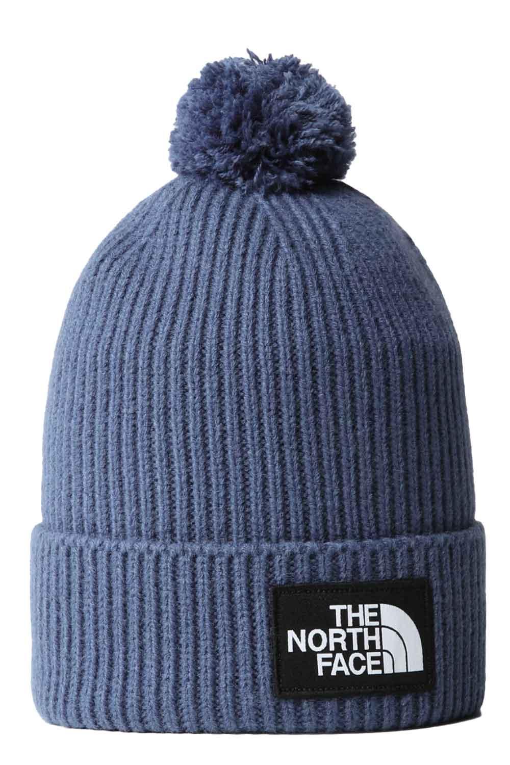 The North Face-TNF Logo Box Pom Beanie Shady Blue-Şapka-4-milagron.live