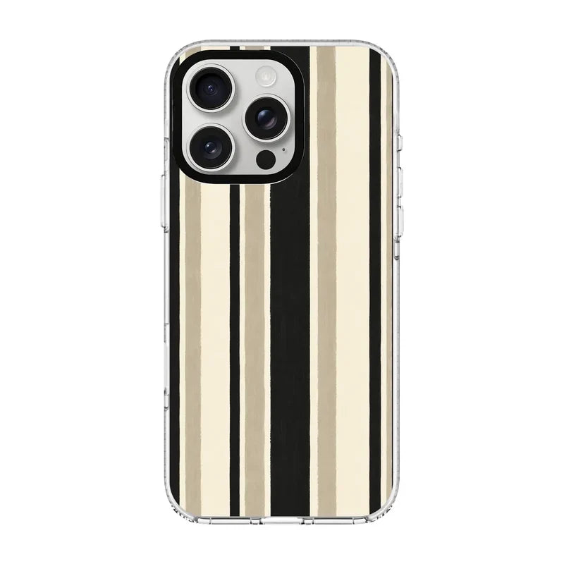 Timeless Stripes-Clear Kılıf Magsafe Özellikli - Iphone 16 Pro Max
