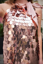 Bronz Payetli Elbise Alexis - 2