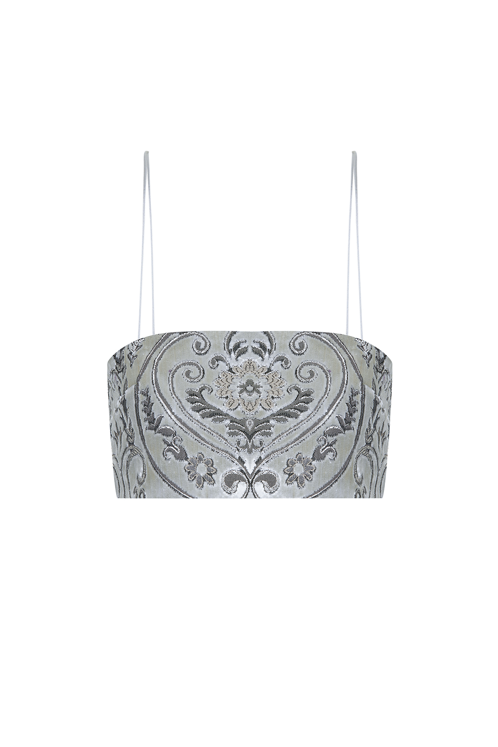 Limited Edition Danae Griftalia - Gri Kadife Crop Top - 4
