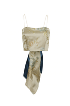 Limited Edition Apollonia - Altın Rengi Çiçekli Bluz - 5