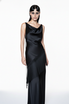 Limited Edition Shadow Promise - Siyah Uzun Saten Elbise - 1