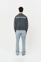 Yıkanmış Gri Oversize Sweatshirt - 6