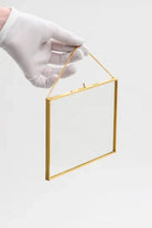 Yatay Pirinç Gold Kapaklı Cam Duvar Askılı Fotoğraf Çerçevesi 20x15cm - 2