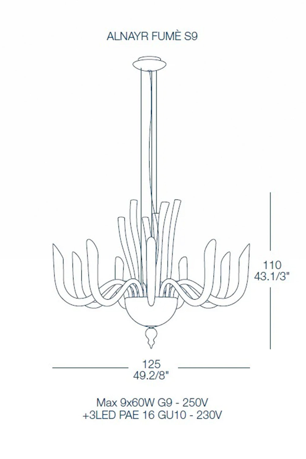 Alnayr Avi̇ze 9l Krom-füme - 2