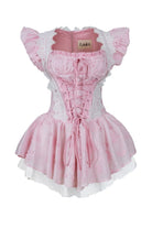 Lina Pembe Mini Elbise - 4