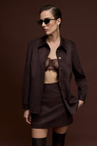 Rosie Süet Şort Etek - 2