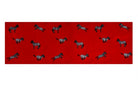 Zebra Desenli Dekoratif Kırmızı Keten Runner - 40 Cm X 120 Cm - 5