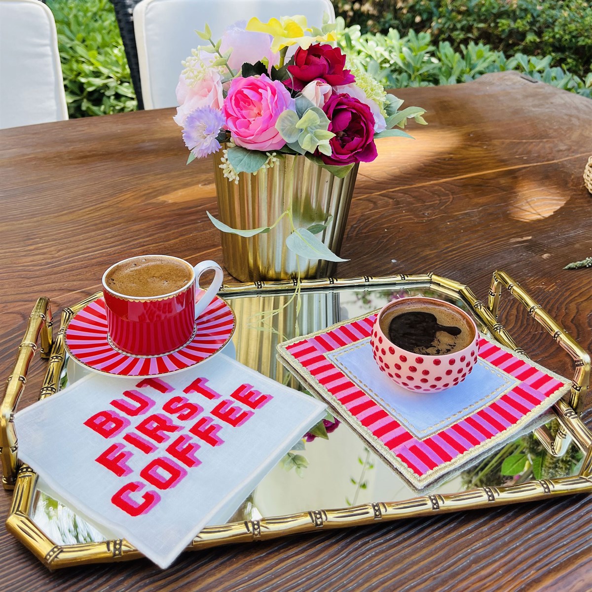 But First Coffee Desenli Love Bird Kokteyl Peçete ( 1 Adet Yeni ) - 2