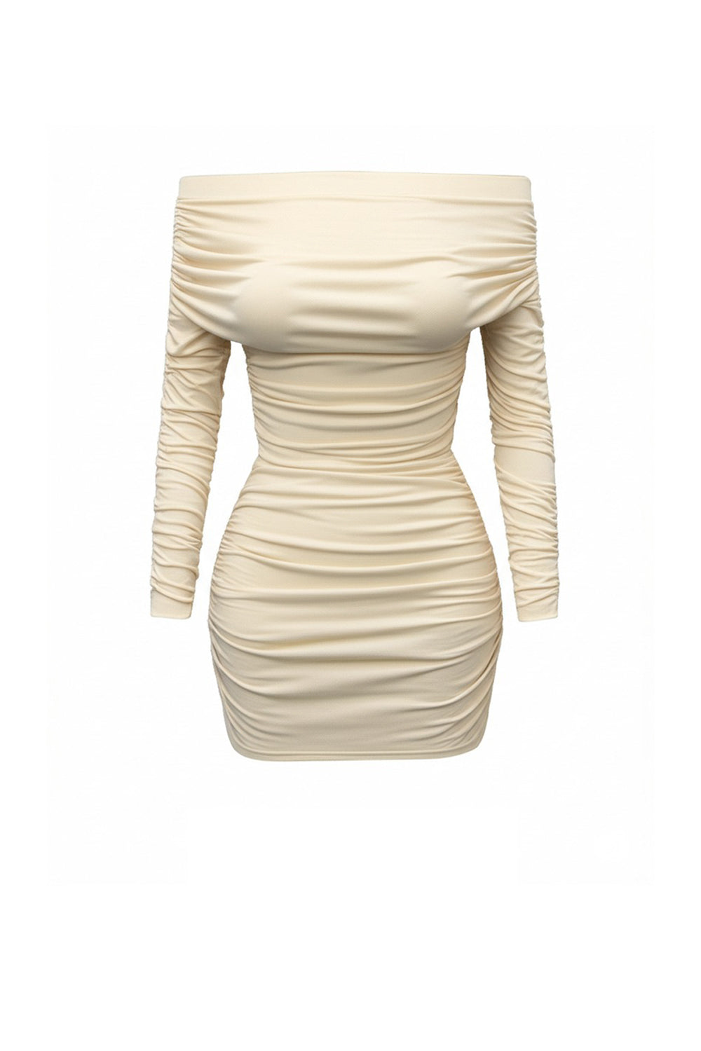 Limited Edition Nude Echo - Bej Rengi Jarse Elbise - 6