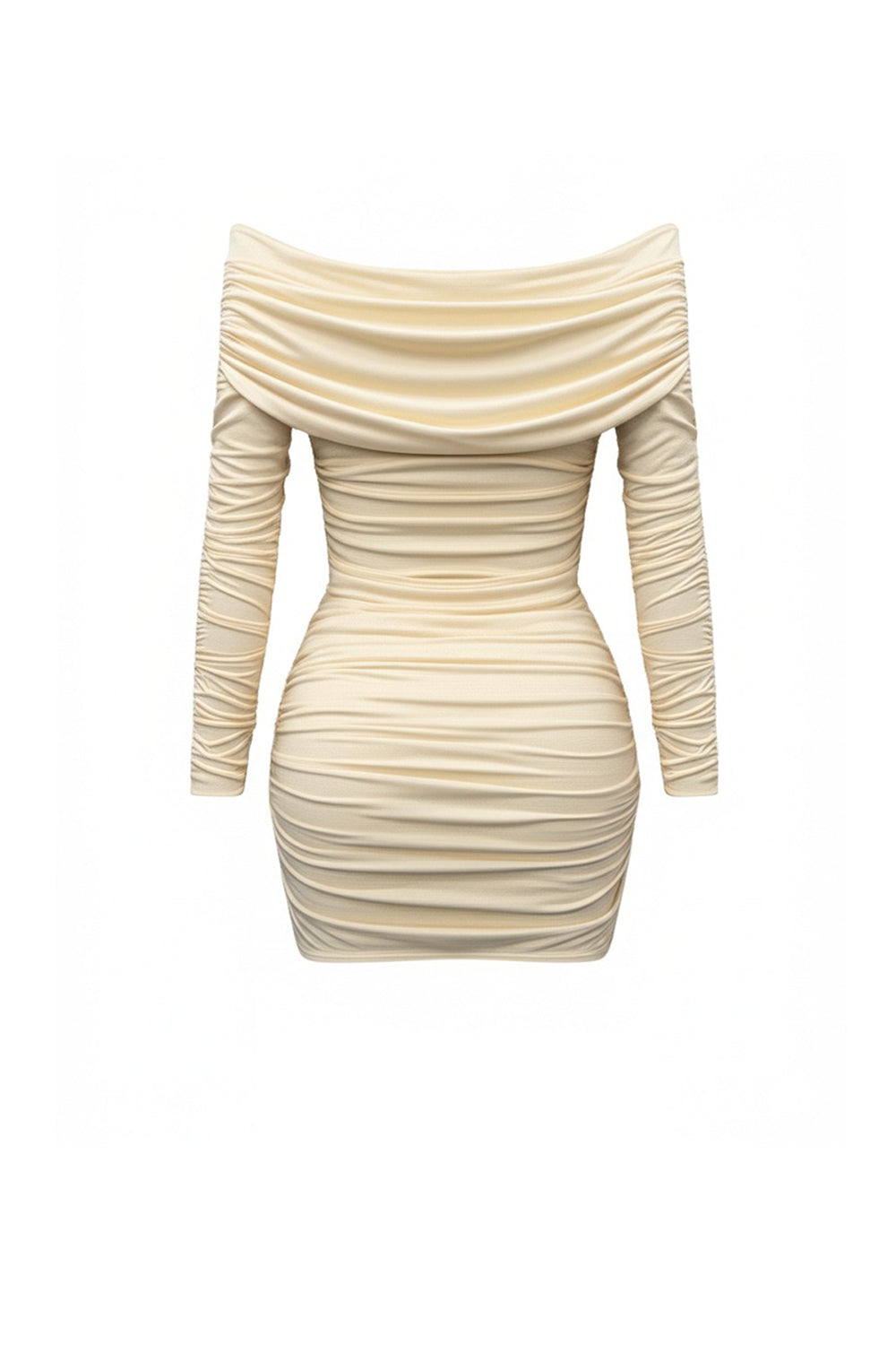 Limited Edition Nude Echo - Bej Rengi Jarse Elbise - 7