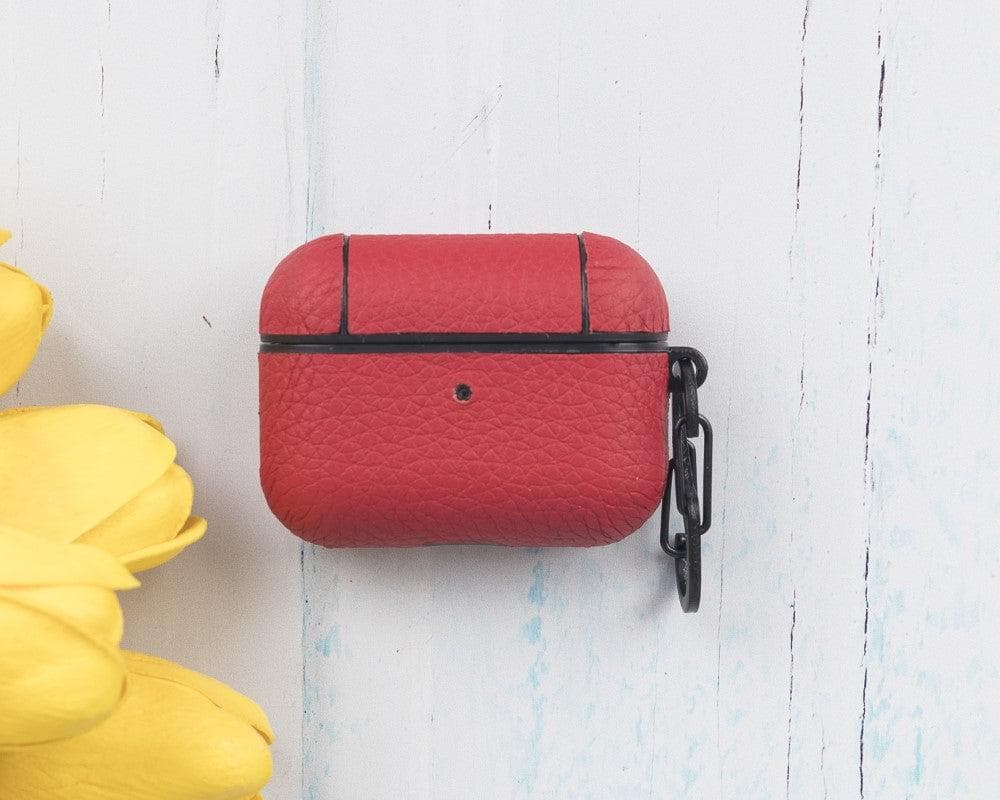 Aurel Hook Crimson Red Hakiki Deri Airpods Pro Kılıfı – Airpods Pro 1 & 2 Uyumlu - 2