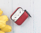 Aurel Hook Crimson Red Hakiki Deri Airpods Pro Kılıfı – Airpods Pro 1 & 2 Uyumlu - 3