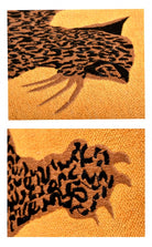 Dekoratif Leopar Desenli Sarı Keten Kırlent Kılıfı 40 X 60 Cm - 1