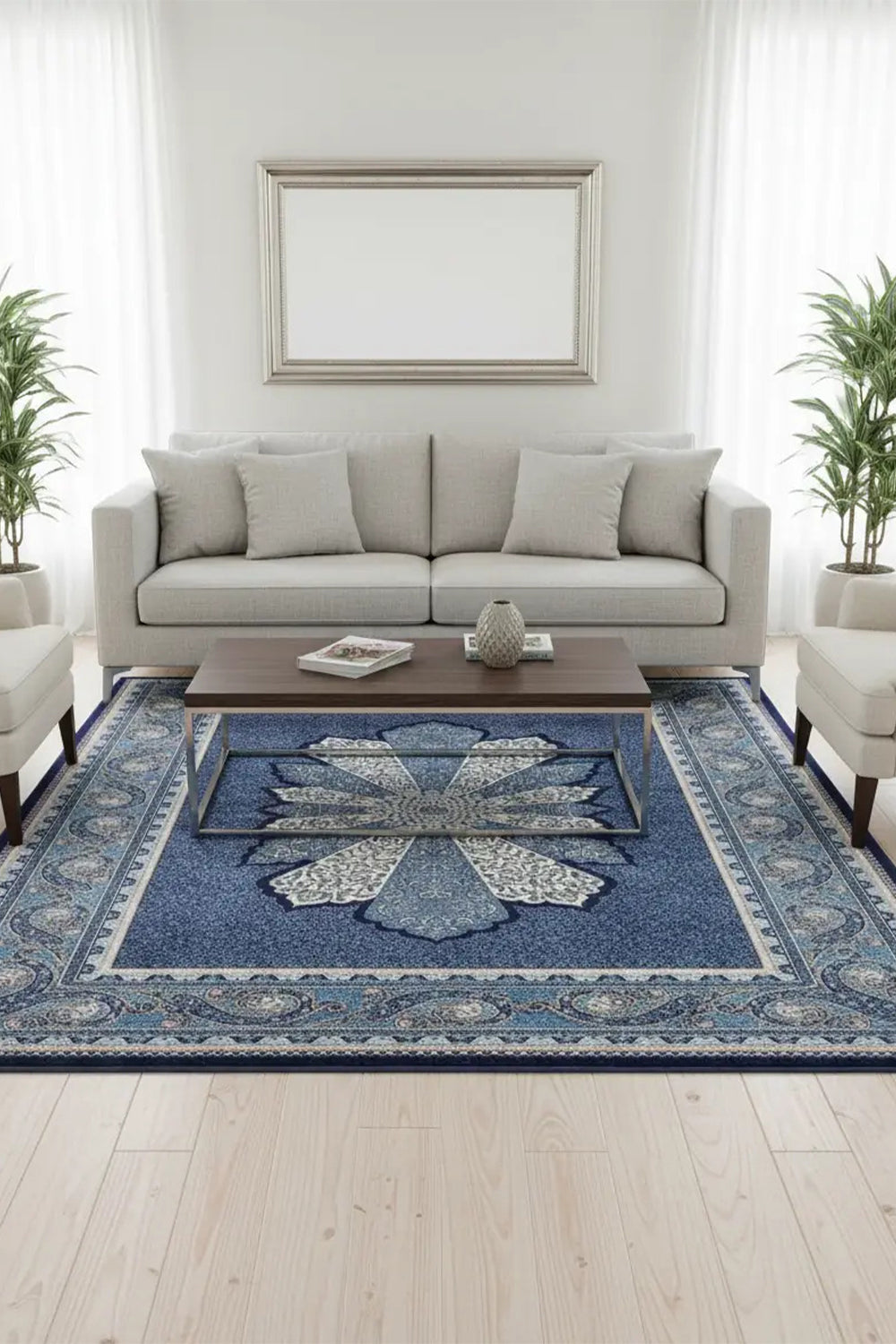 Geleneksel Desenli Bambu Halı 160x230 Cm (3.68 M²) - 1