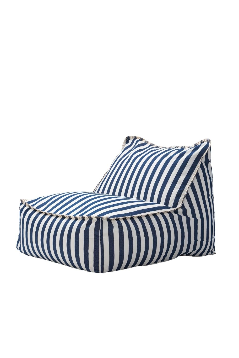 Modern Lacivert & Beyaz Doly Koltuk | Minimalist Ve Şık Lounger Tasarımı - 1