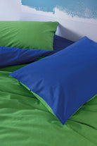 Popping Colors Tek Kişilik Lastikli Çarşaflı Nevresim Takımı Sage Yeşil Mavi - 2