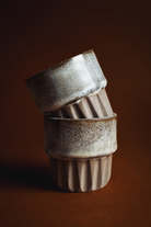 Orin Stoneware Bardak – Gri & Kahve & Beyaz - 4