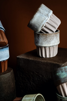 Orin Stoneware Bardak – Gri & Kahve & Beyaz - 7