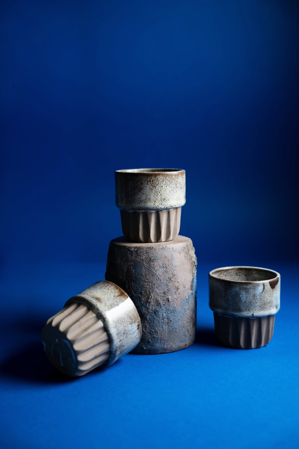 Orin Stoneware Bardak – Gri & Kahve & Beyaz - 8