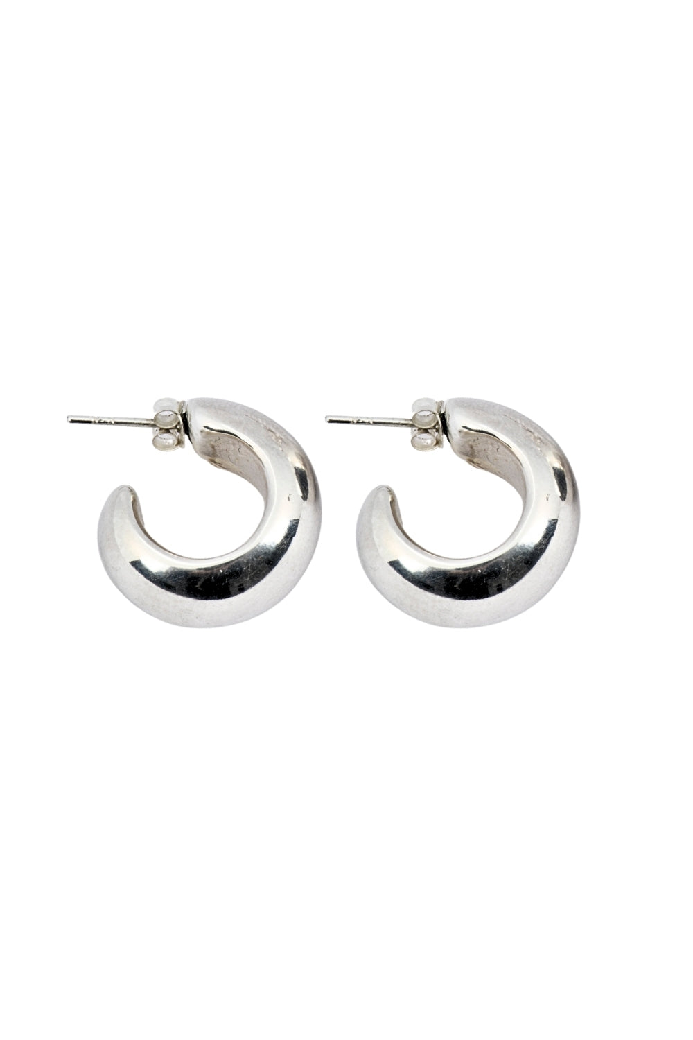 Babylon Mini Silver Gümüş Kalın Halka Küpe - 0