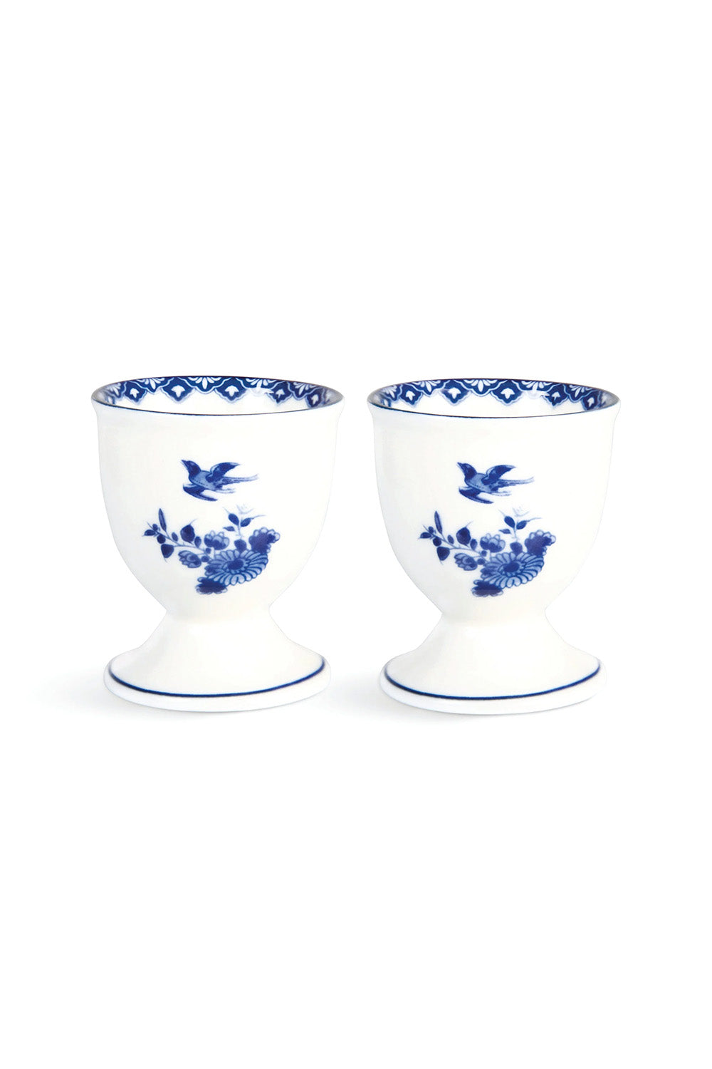 Delft Mavisi Desenli 2'li Yumurta Standı Seti - 0