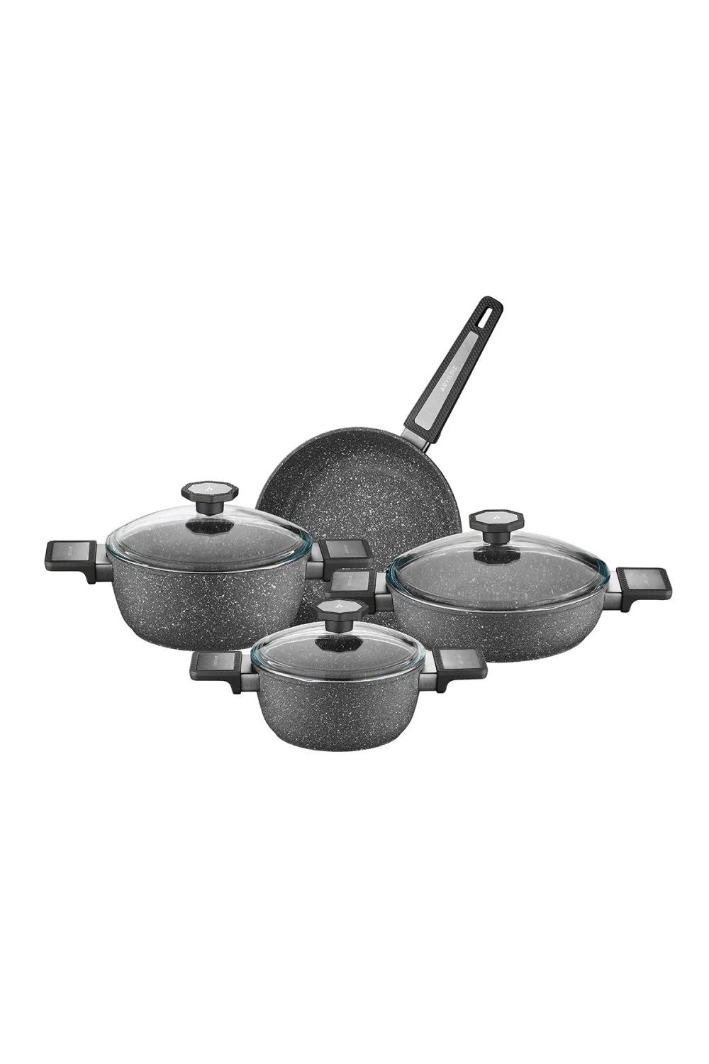 Aryıldız Vortex Granitium 7 Parça Granit Tencere Seti Ar260241 - 0