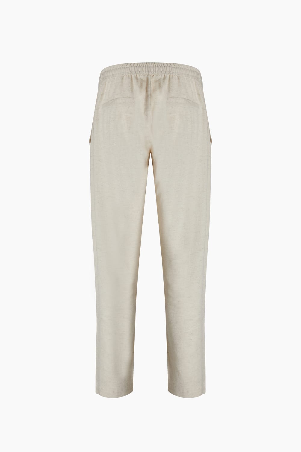 Keten Natürel Straight Pantolon - 1