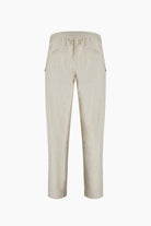 Keten Natürel Straight Pantolon - 1