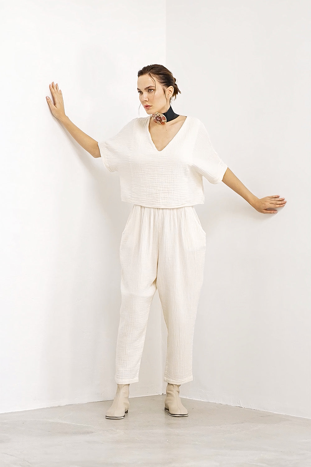 Crinkle Linen Slouchy Pantolon - 8