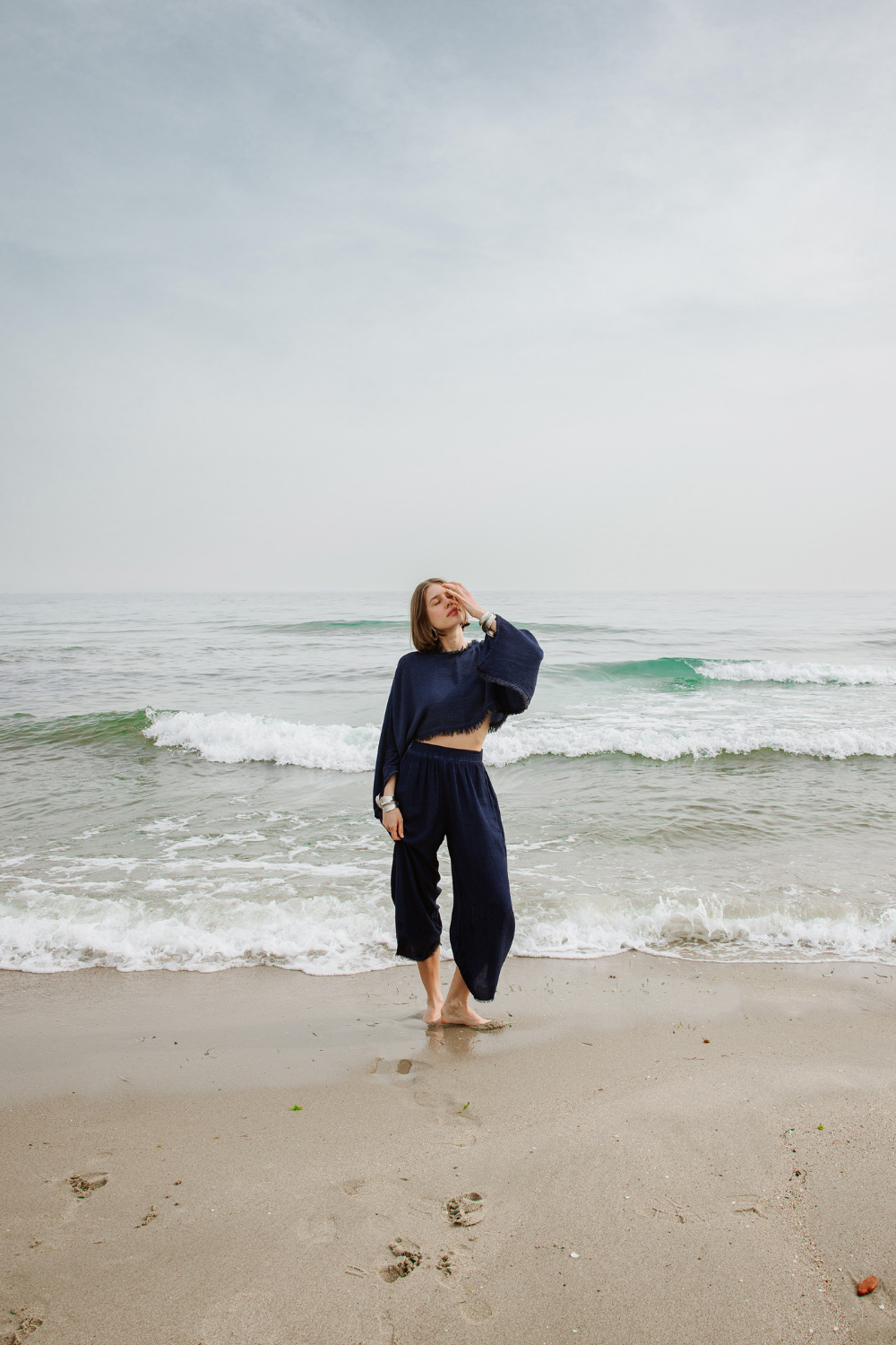 Keten Navy Bluz - 2