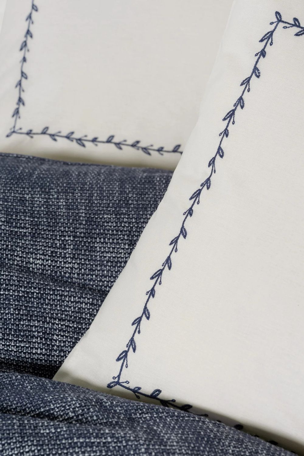 Embrova Şönil Çift Kişilik Yatak Örtüsü/Pike Takımı Loom Lacivert - 2