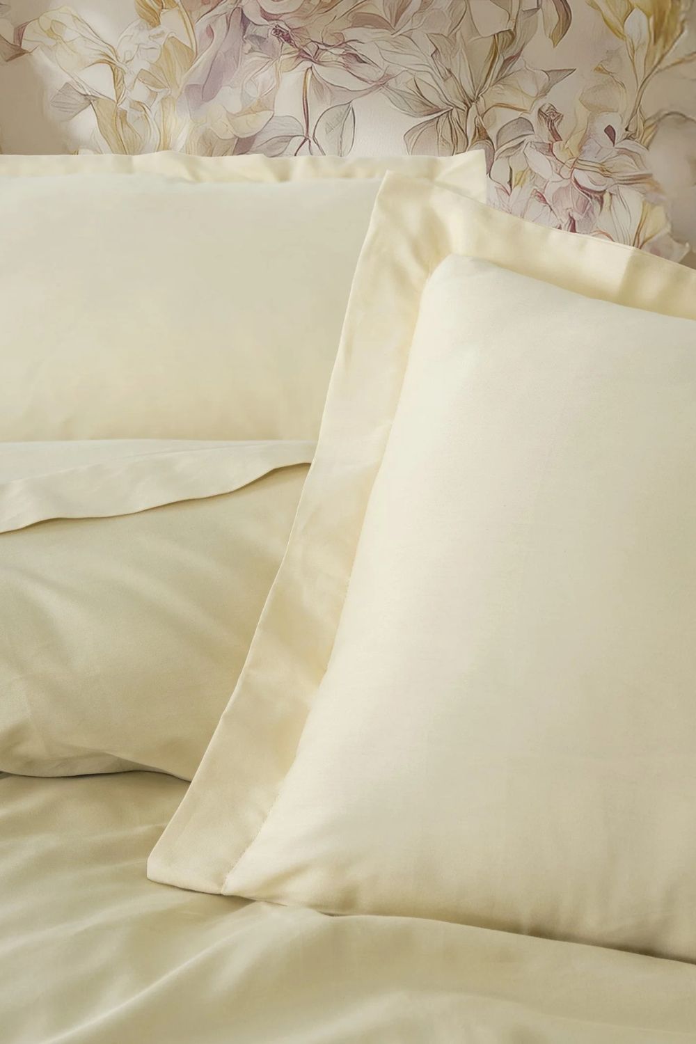 Elegant Saten Çift Kişilik Nevresim Takımı Bej - 1