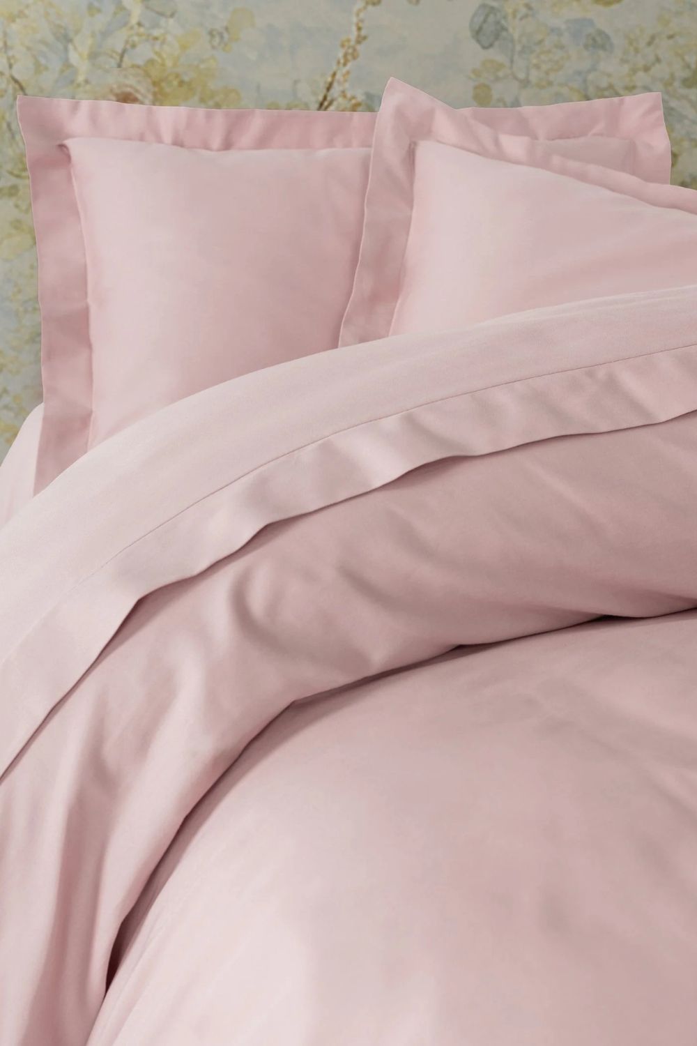 Elegant Saten Çift Kişilik Nevresim Takımı Pudra - 1