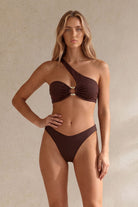 Terra One Shoulder Earth Brown Bikini - 0
