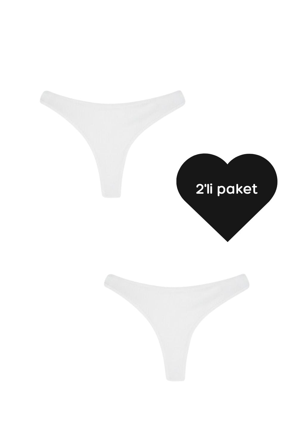 Tanga - 2'li Paket - Beyaz - 0