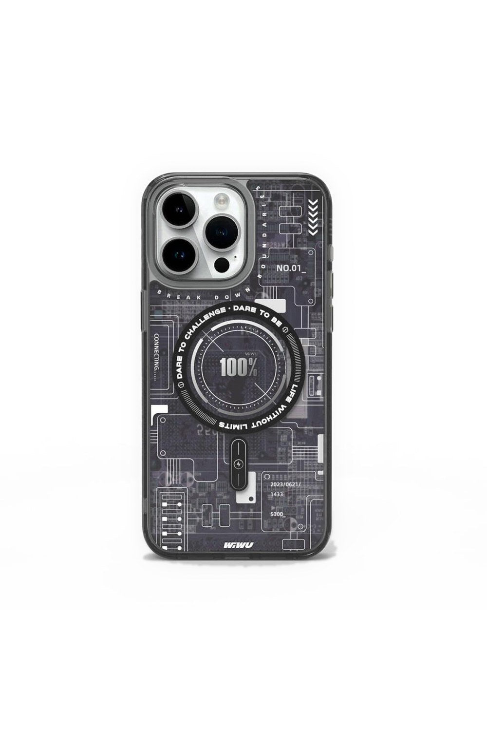 Mecha Circuit H Serisi Magsafe Uyumlu Desenli Kılıf, Iphone 15 Pro - 0