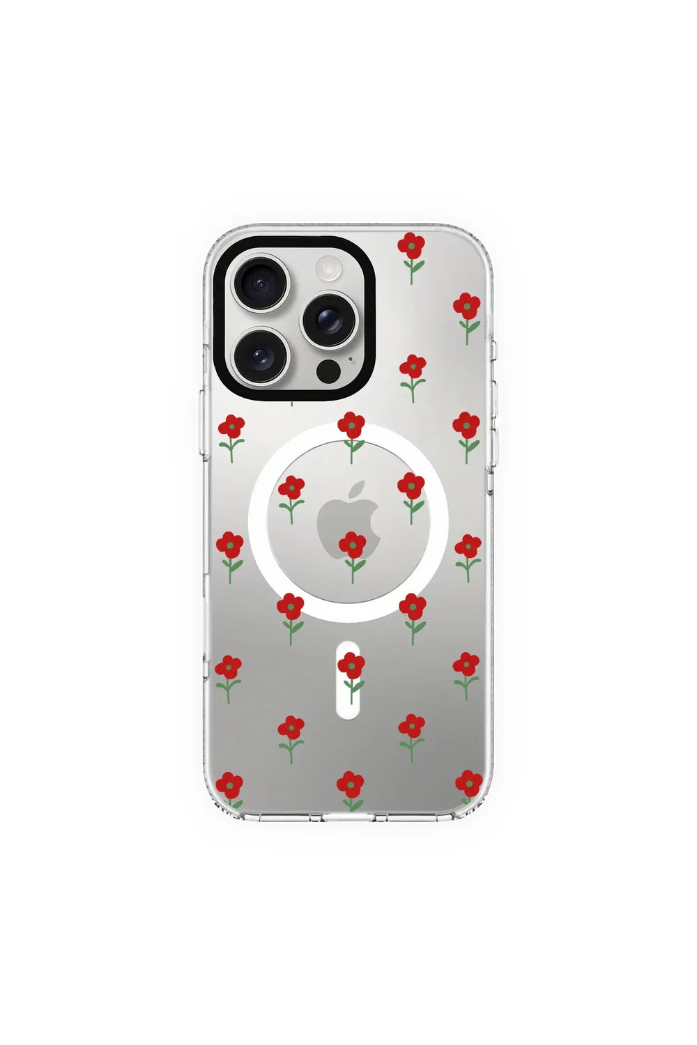 Flower Power-Clear Kılıf Magsafe Özellikli - Iphone 15 Pro - 0