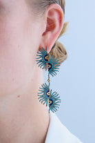Rise Of The Sun Turkuaz İkili Küpe - 2
