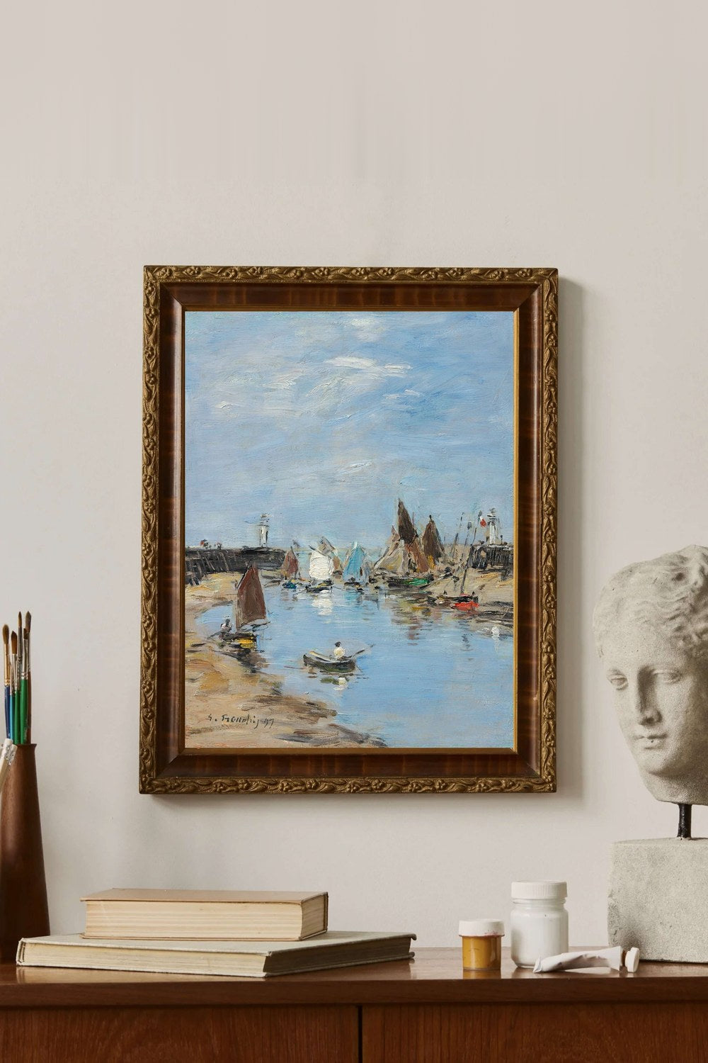 Eugène Boudin - Trouville Dalgakıranlar Alçak Gelgit - 2